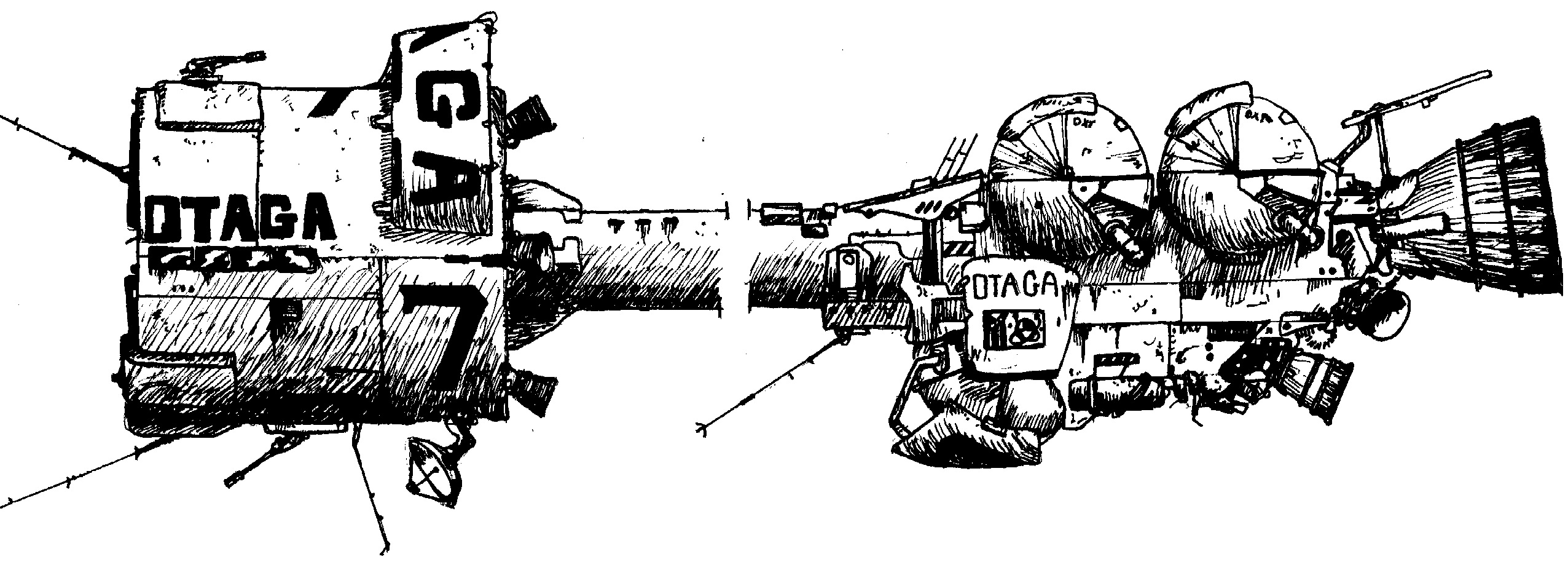 A futuristic weapon next to a cigarette burning in an ashtray